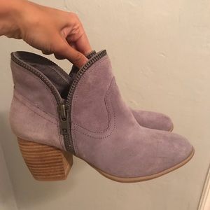 Purple booties